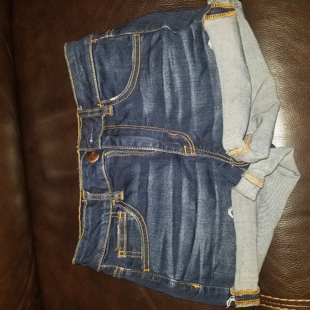 High rise shortie shorts